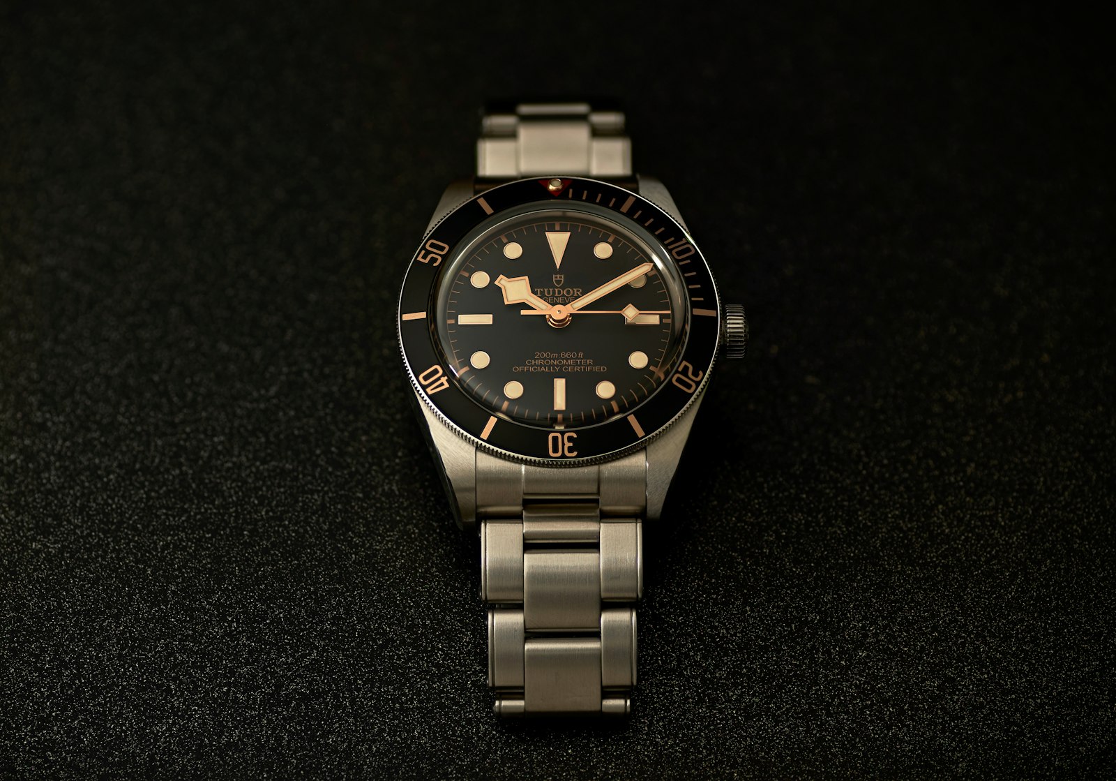 Montre Tudor Black Bay à lunette noire et bracelet acier
